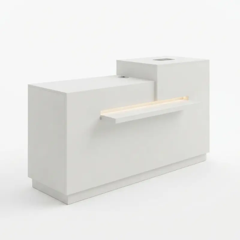 Meja Kasir Fluted Panel Minimalis [5]