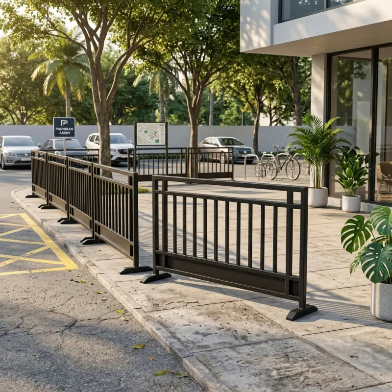 Pagar Pembatas Jalan Besi Hollow Finishing Powder Coat [2]