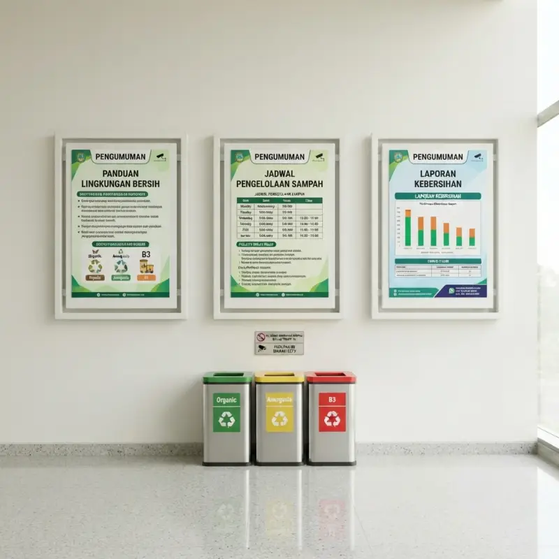 Papan Informasi Bingkai Metal Dinding [3]