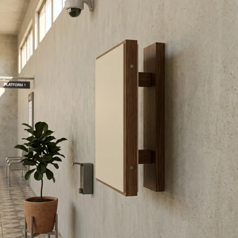Papan Informasi Dinding Rangka Kayu Finishing Natural [2]
