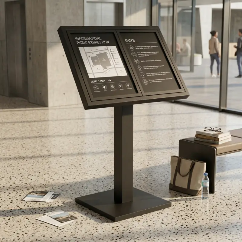 Papan Informasi Pedestal Tilted Display [2]