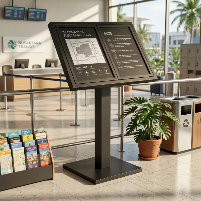 Papan Informasi Pedestal Tilted Display [4]
