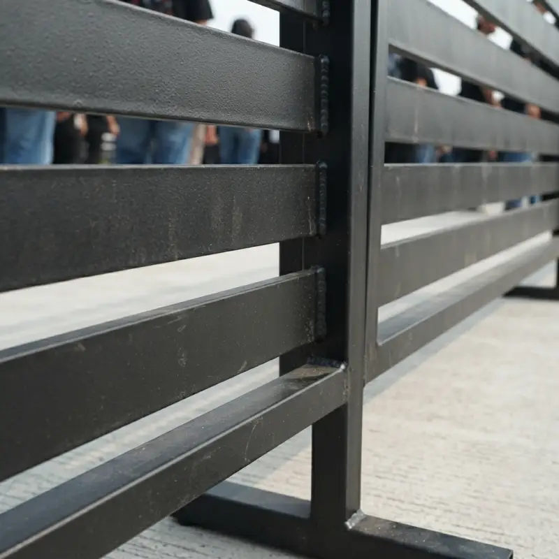Partisi Besi Slat Horizontal Freestanding [4]