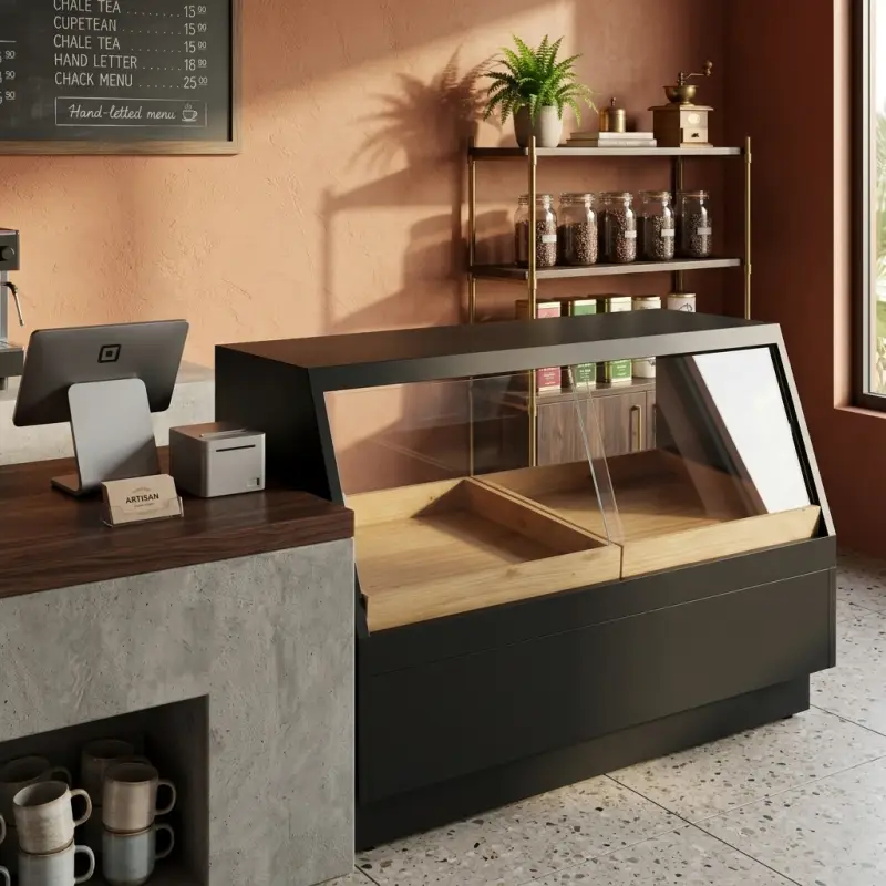 Pastry Display Box Besi Kayu Kaca [2]