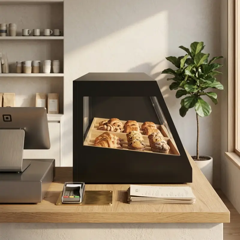 Pastry Display Box Besi Kayu Kaca [3]