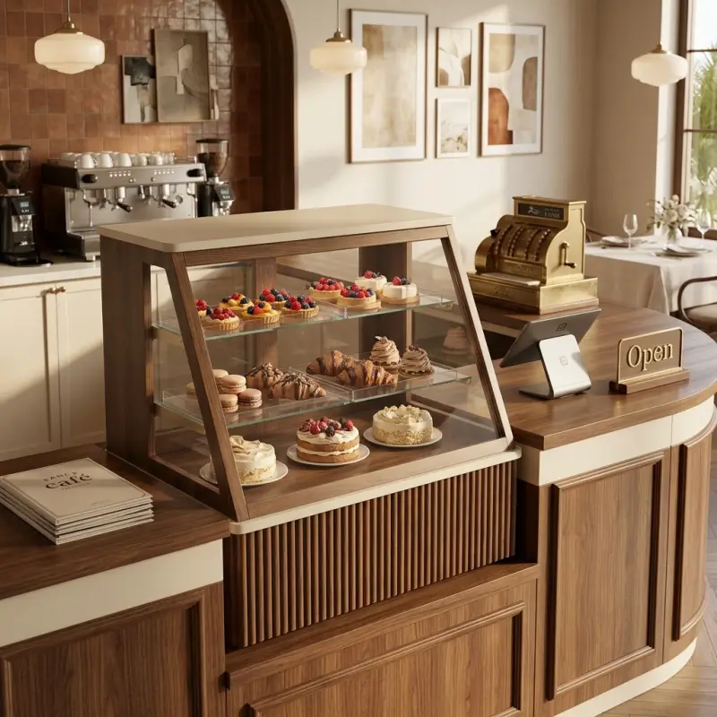 Pastry Display Case Kayu Kaca 3 Susun [2]