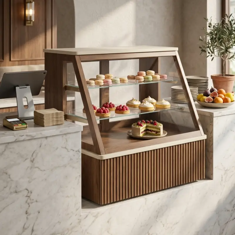 Pastry Display Case Kayu Kaca 3 Susun [4]