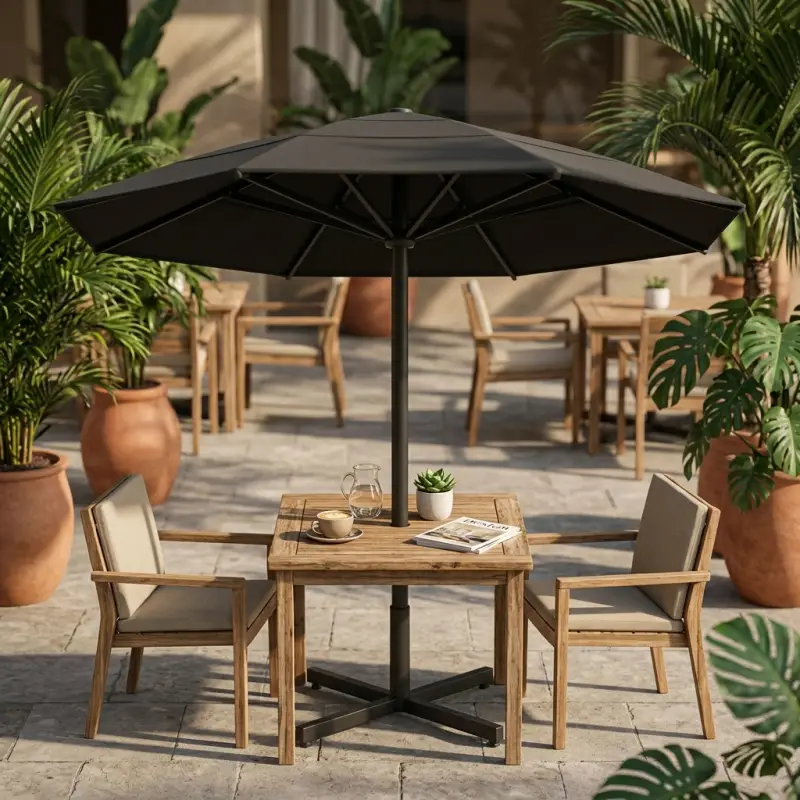 Payung Taman Outdoor Tiang Tengah untuk Area F&B dan Hospitality [3]