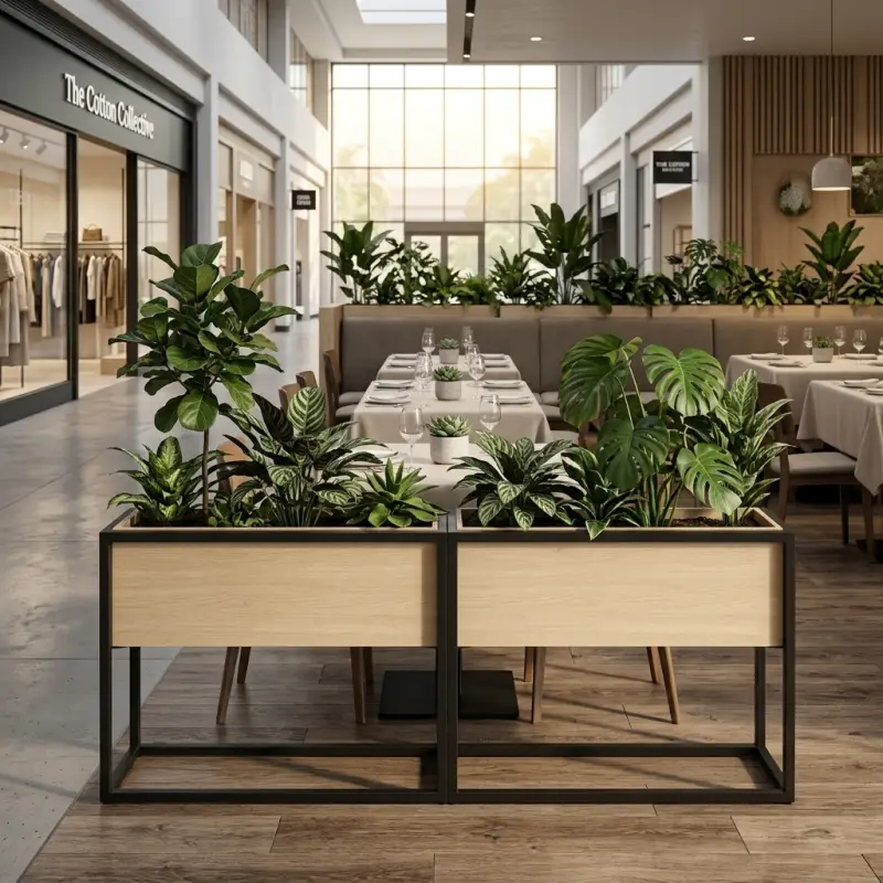 Planter Box Besi Kayu Dua Kompartemen [2]