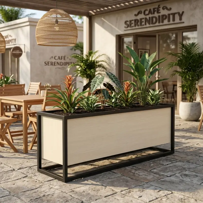 Planter Box Besi Kayu Rangka Industrial [4]