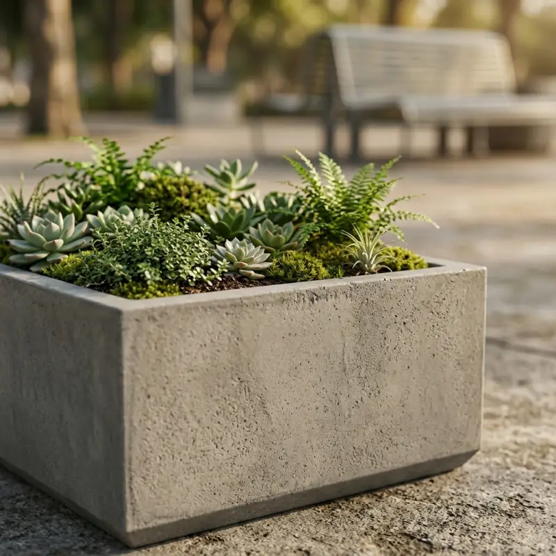Planter Box Beton Persegi Finishing Matte [3]