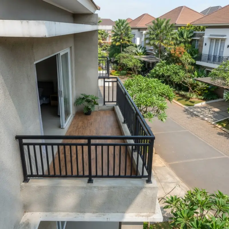 Railing Balkon Besi Hollow Vertikal Finishing Doff [2]