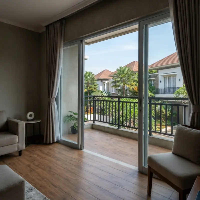 Railing Balkon Besi Hollow Vertikal Finishing Doff [3]