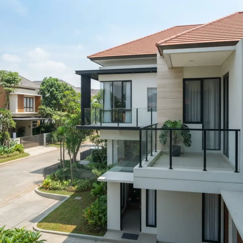 Railing Balkon Stainless Hollow Top Rail Kayu [4]
