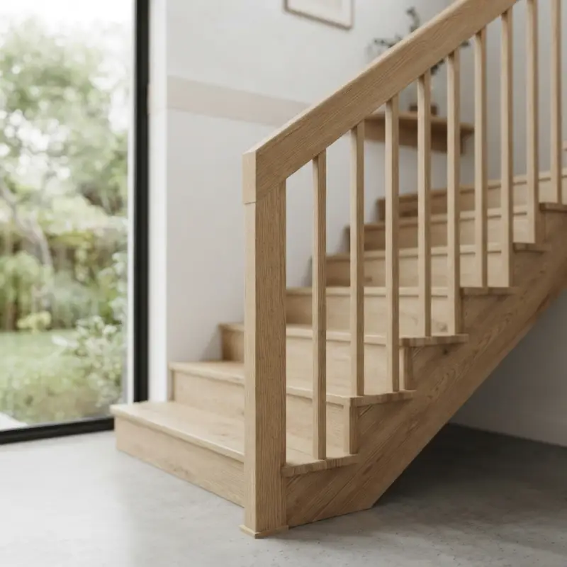 Railing Tangga Wire Rope Stainless dengan Handrail Kayu Solid [2]