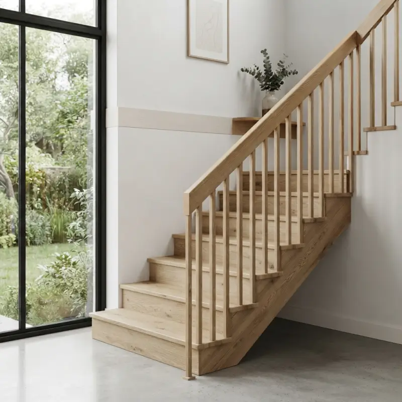Railing Tangga Wire Rope Stainless dengan Handrail Kayu Solid [4]