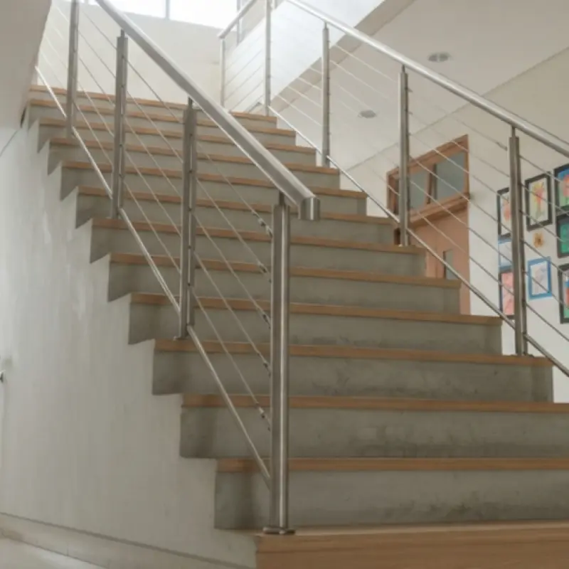 Railing Tangga Wire Rope Stainless Steel Gaya Modern Minimalis [3]