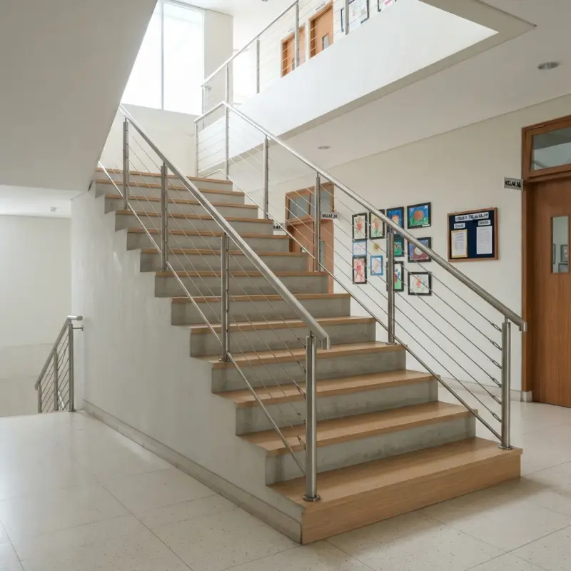 Railing Tangga Wire Rope Stainless Steel Gaya Modern Minimalis [4]