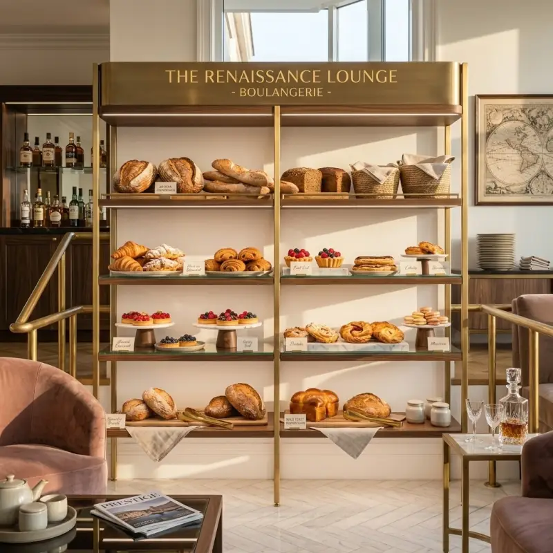 Rak Display Bakery Besi Finishing Brass [3]