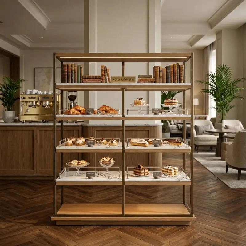 Rak Display Bakery Besi Finishing Brass [5]