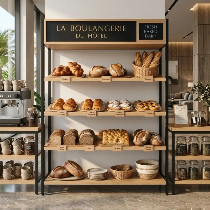 Rak Display Bakery Kayu Gaya Minimalis [4]