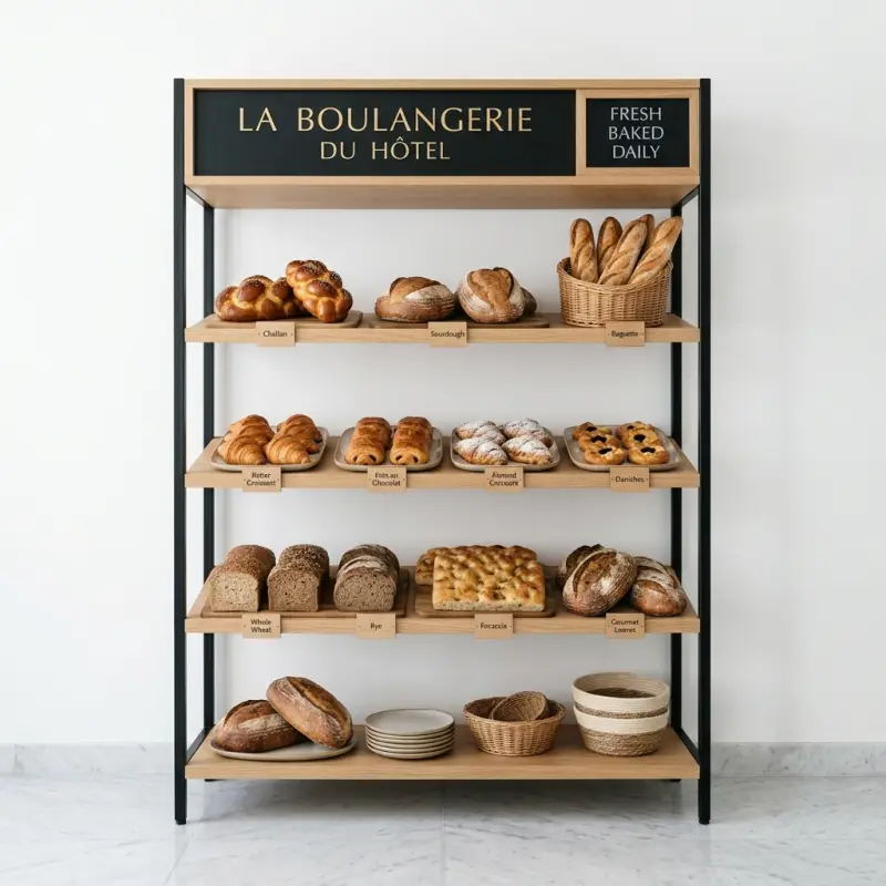 Rak Display Bakery Kayu Gaya Minimalis [5]