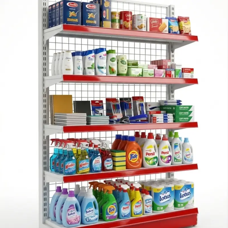 Rak Display Gondola 5 Susun Divider Merah [5]