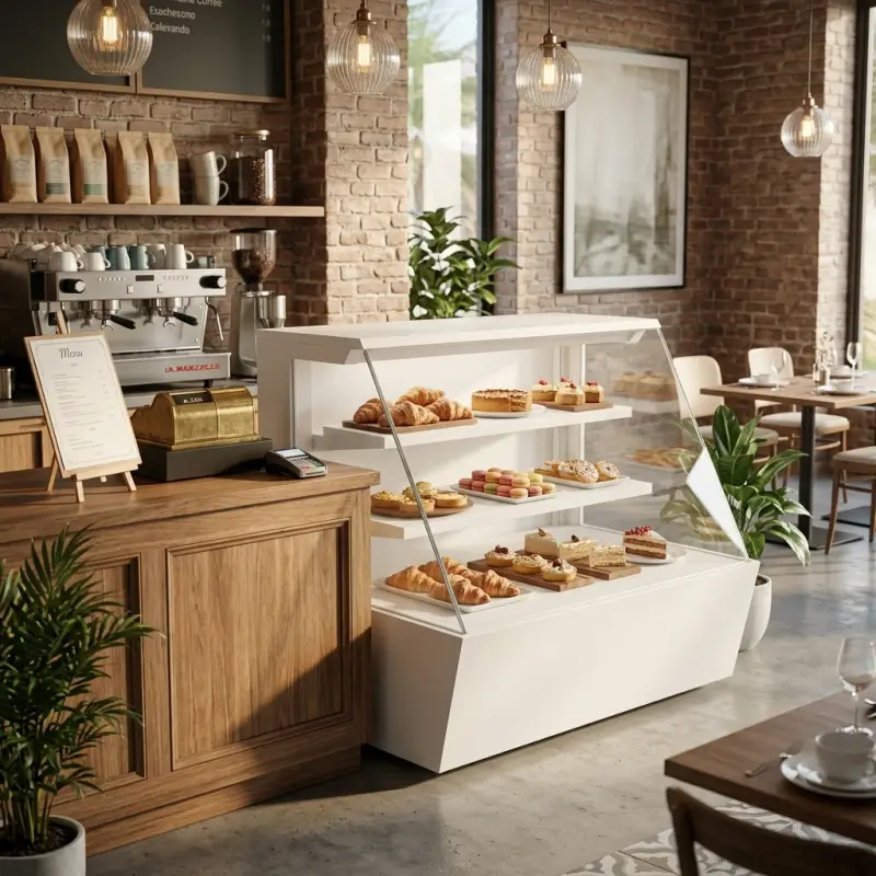 Rak Display Kaca 3 Susun untuk Pastry dan Bakeri [2]