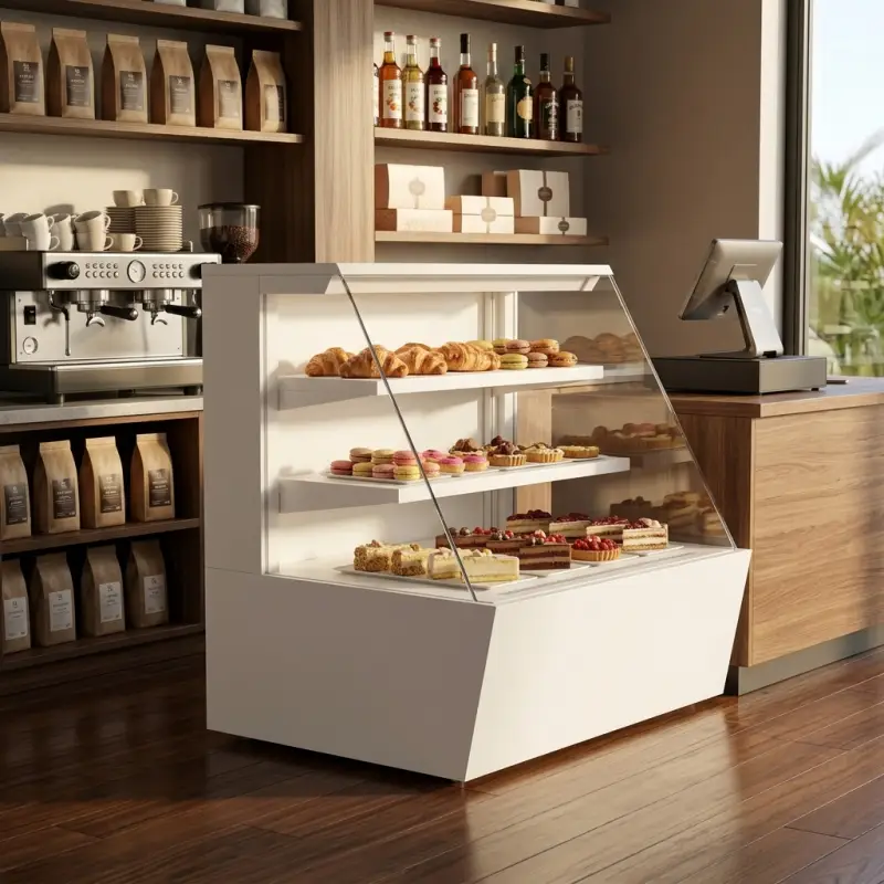 Rak Display Kaca 3 Susun untuk Pastry dan Bakeri [3]