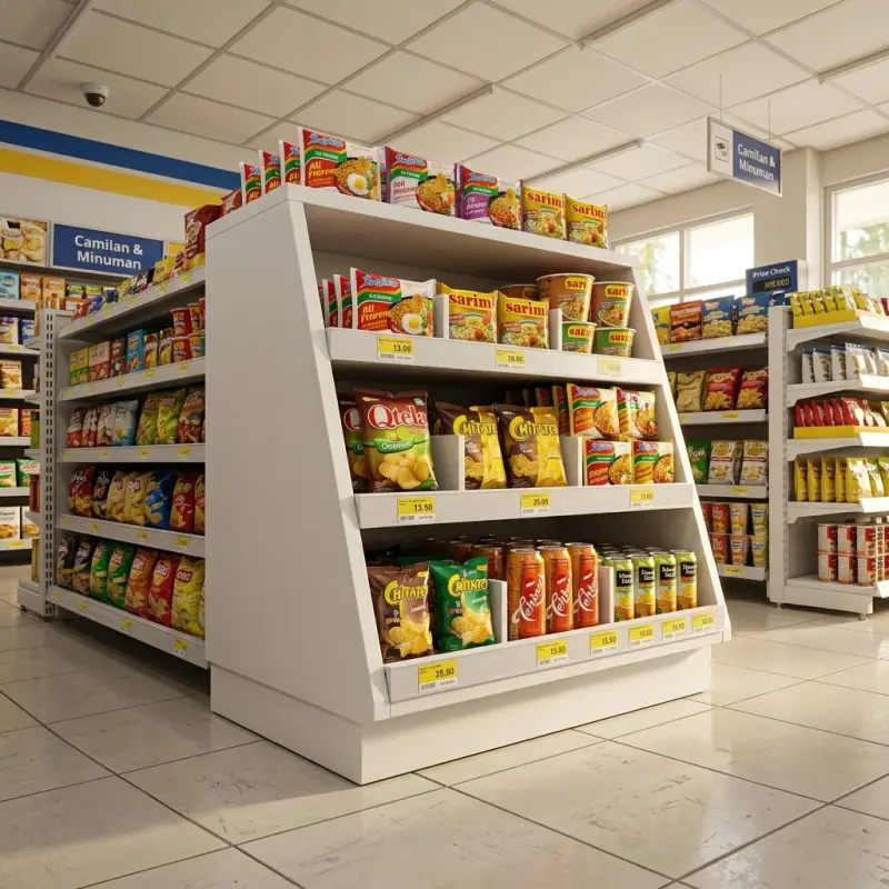 Rak Display Minimarket 3 Susun Sekat Fleksibel [2]