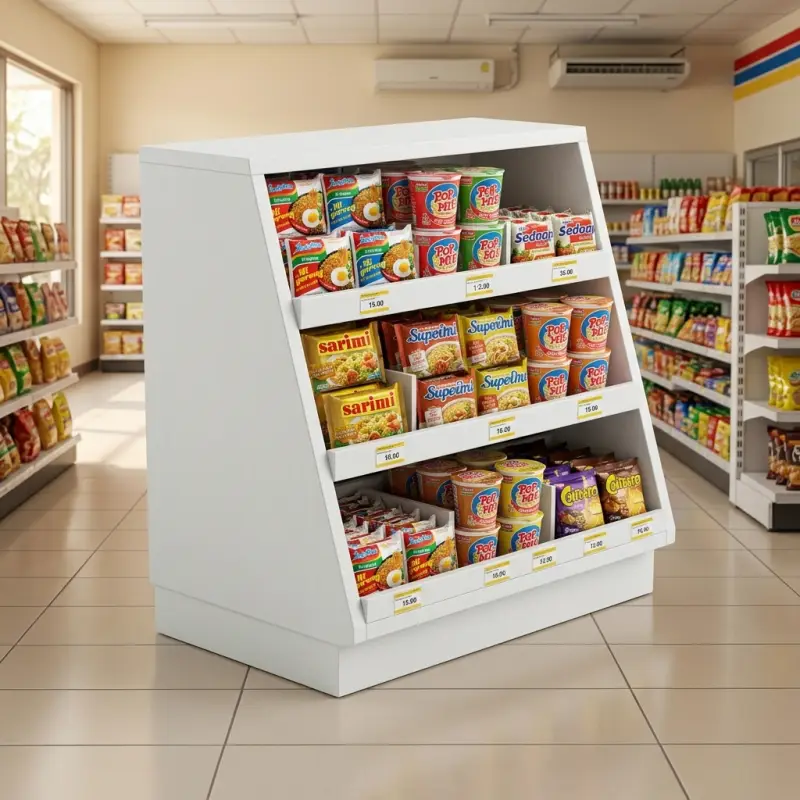 Rak Display Minimarket 3 Susun Sekat Fleksibel [3]