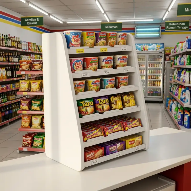 Rak Display Miring 5 Tingkat untuk Minimarket dan Retail [4]