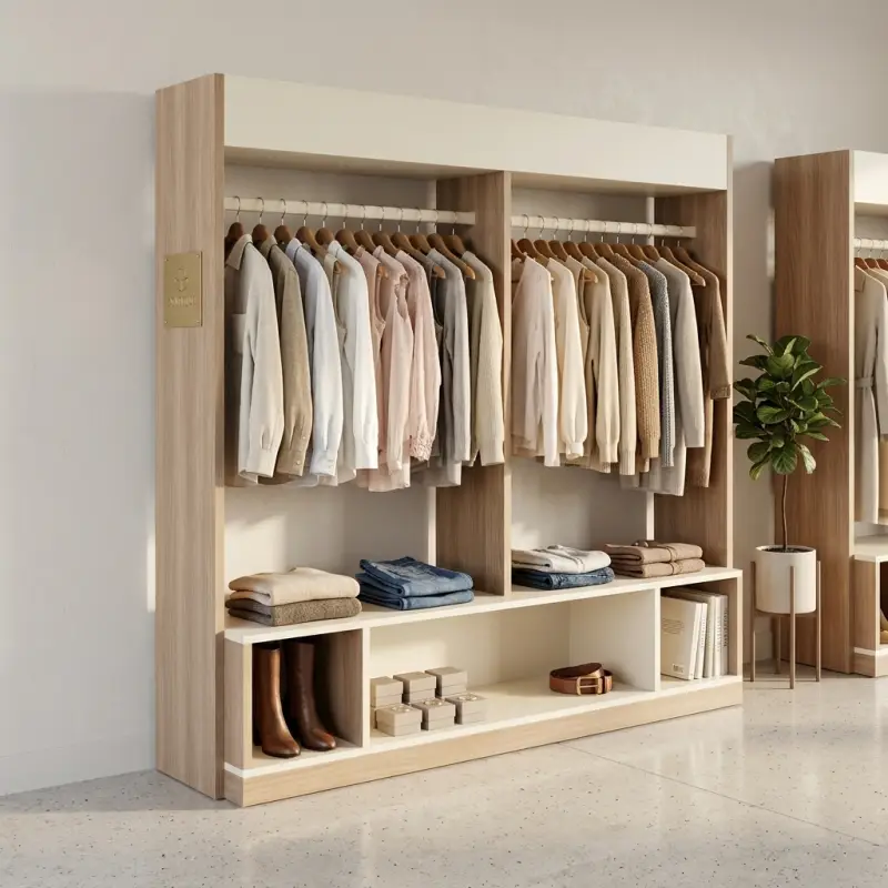 Rak Display Pakaian Open Wardrobe untuk Toko Retail [4]