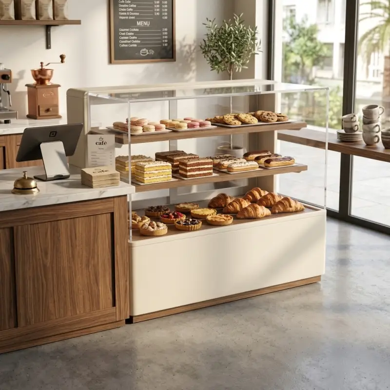 Rak Display Pastry 3 Susun Penutup Akrilik [6]