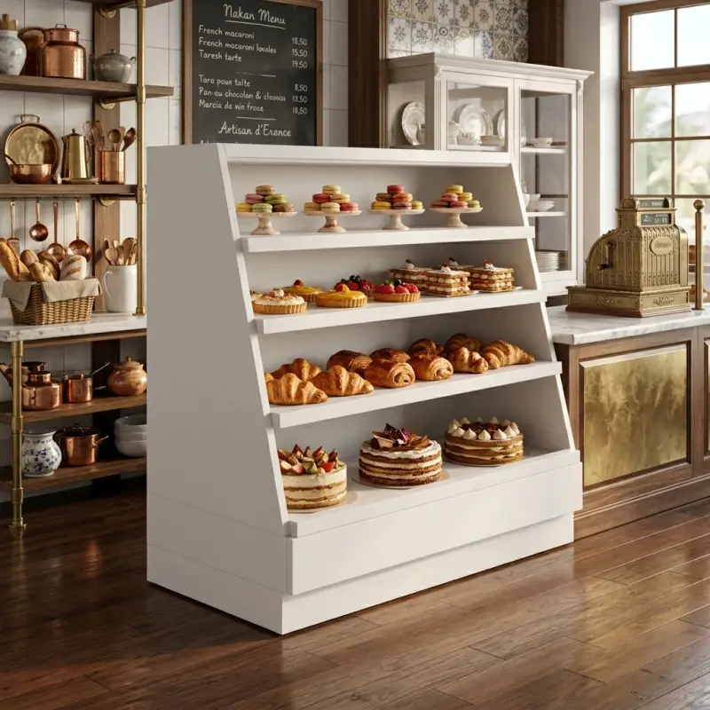 Rak Display Pastry 4 Susun Desain Miring [2]