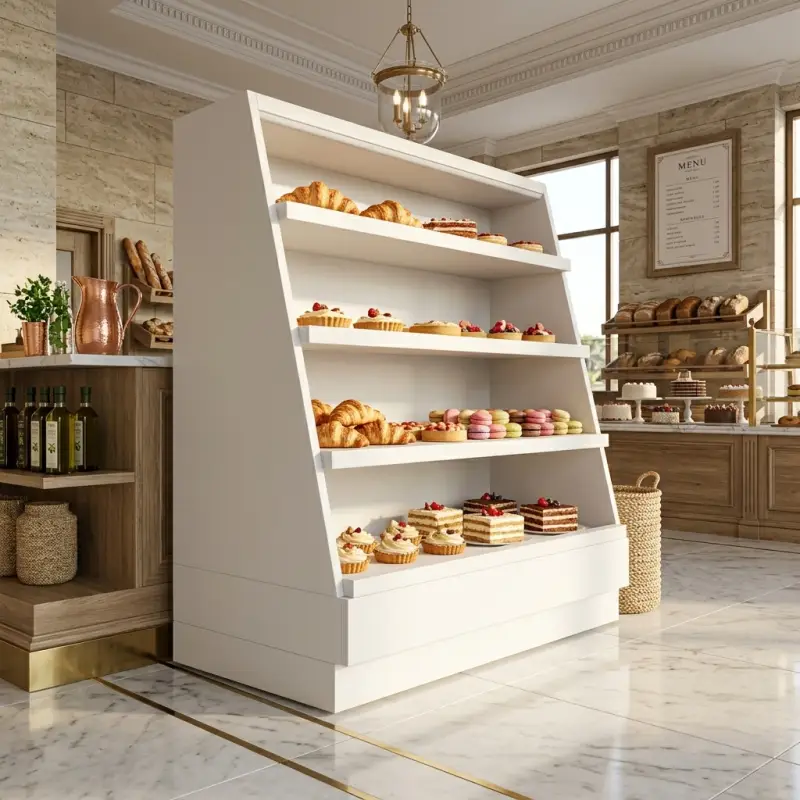 Rak Display Pastry 4 Susun Desain Miring [4]