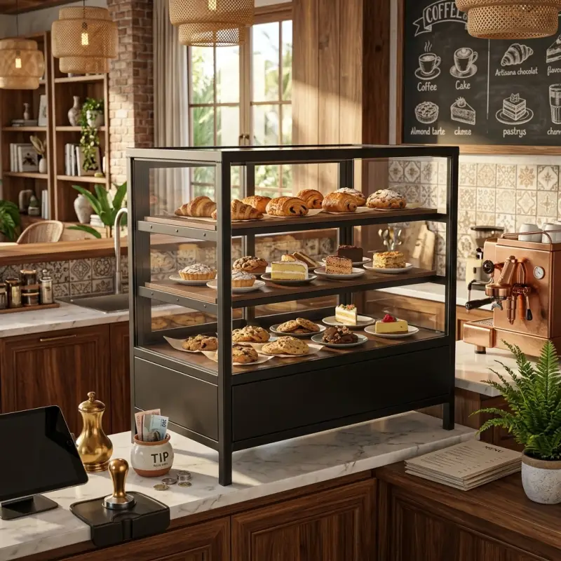 Rak Display Pastry Besi Kaca 3 Susun [2]
