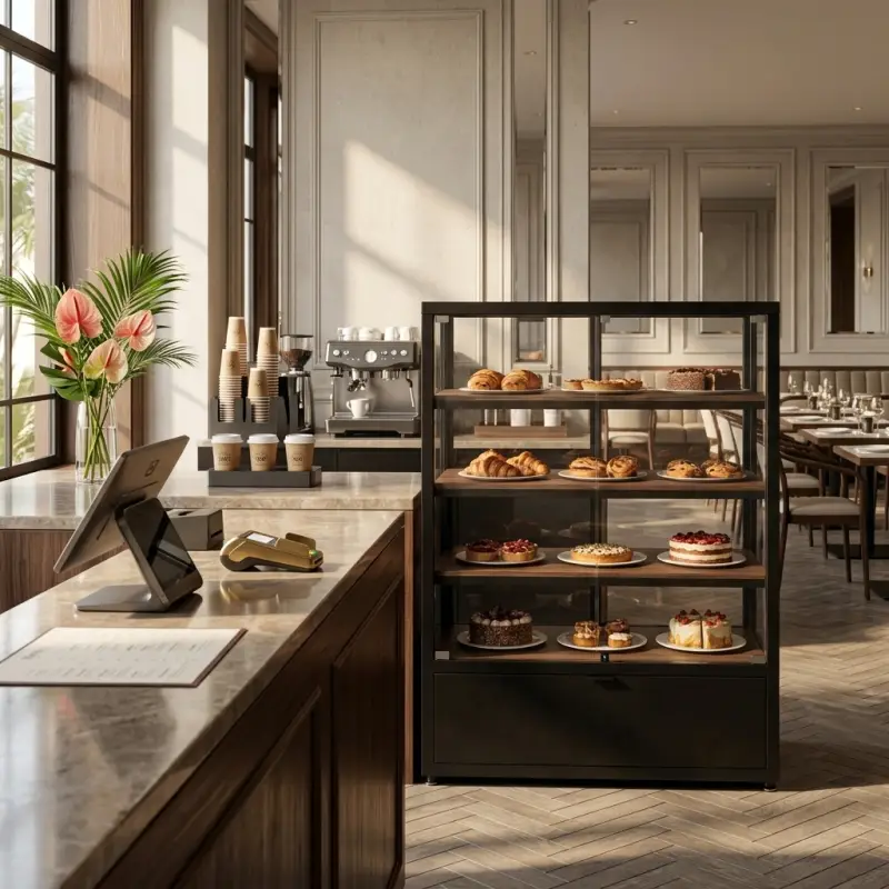 Rak Display Pastry Besi Kaca 4 Susun [3]
