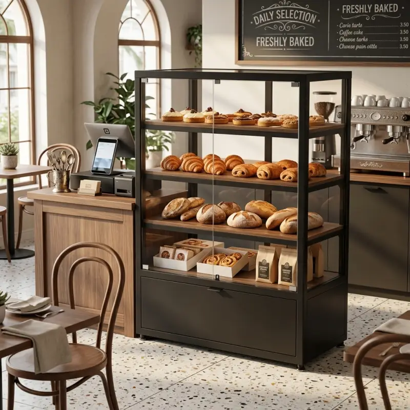Rak Display Pastry Besi Kaca 4 Susun [5]