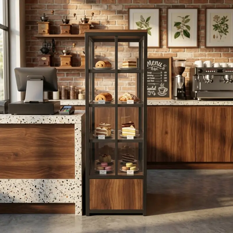 Rak Display Pastry Besi Kayu 4 Susun [3]