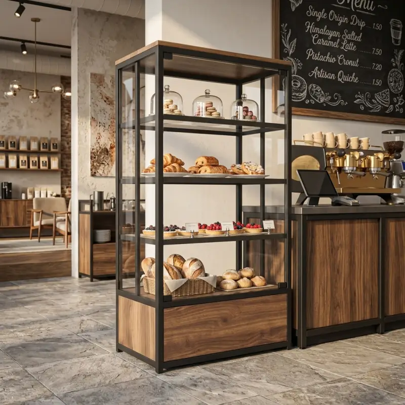 Rak Display Pastry Besi Kayu 4 Susun [4]