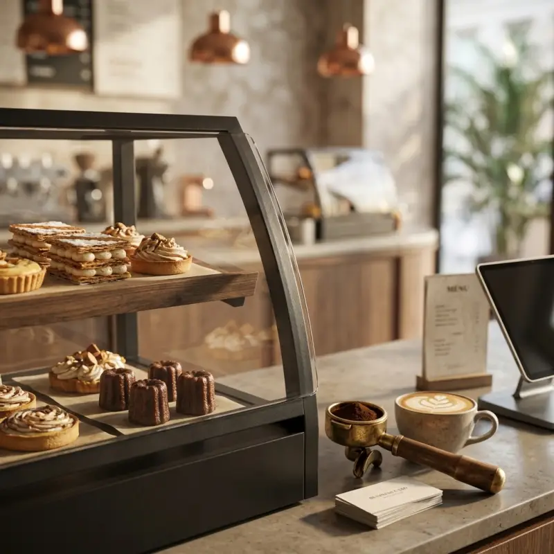 Rak Display Pastry Kaca Lengkung 2 Tingkat [3]