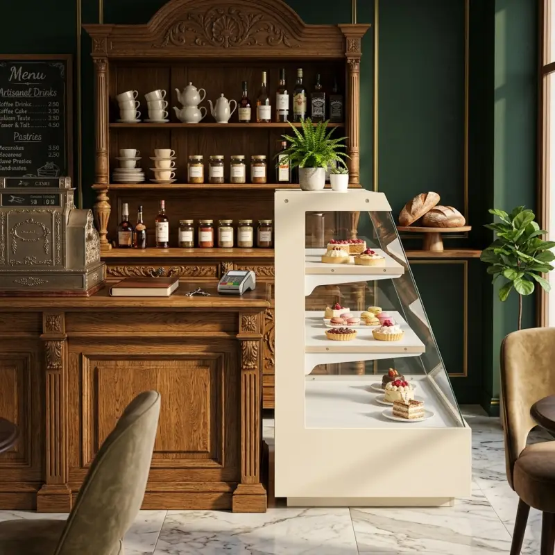 Rak Display Pastry Kaca Miring 3 Susun [3]