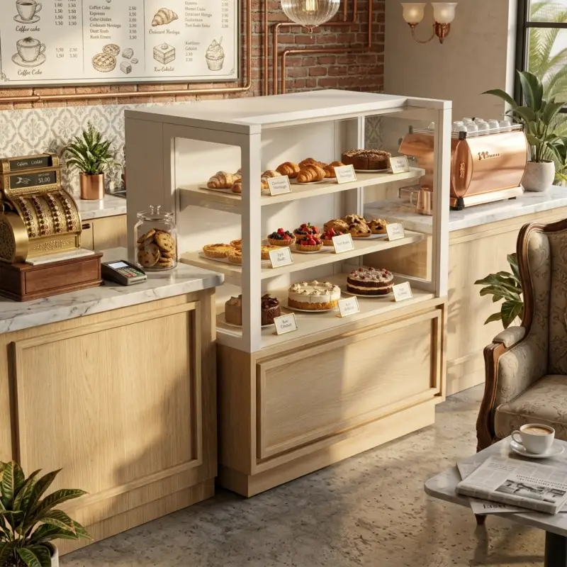 Rak Display Pastry Kayu Besi 3 Susun [2]
