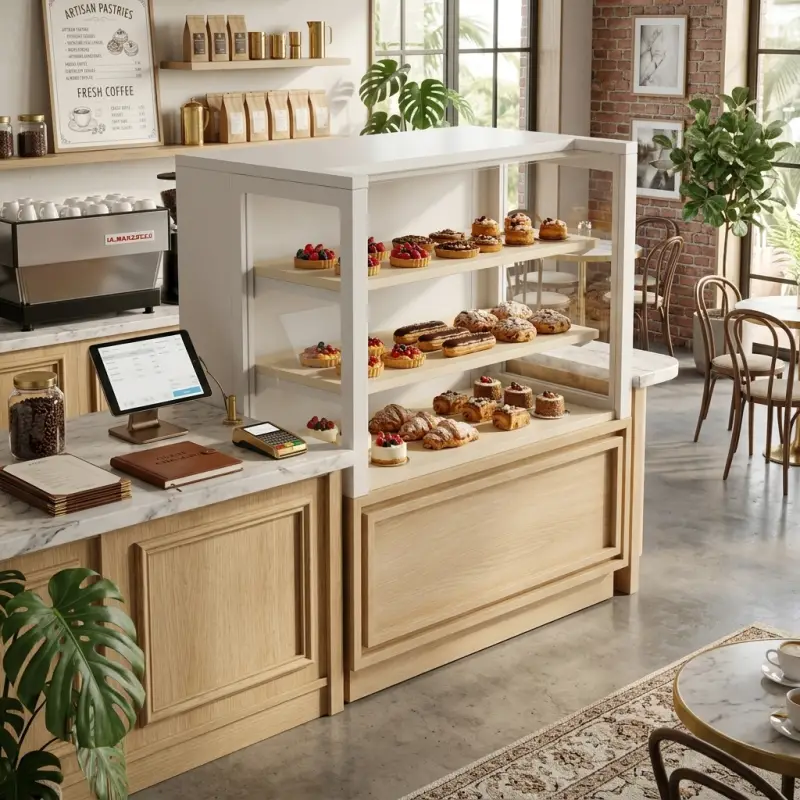 Rak Display Pastry Kayu Besi 3 Susun [4]