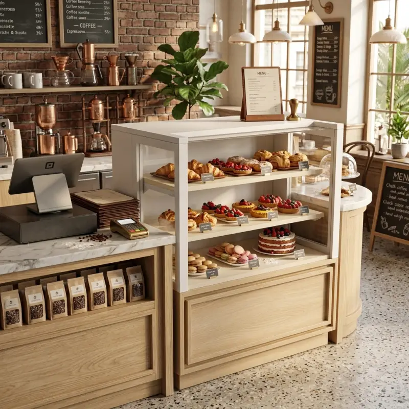 Rak Display Pastry Kayu Besi 3 Susun [5]