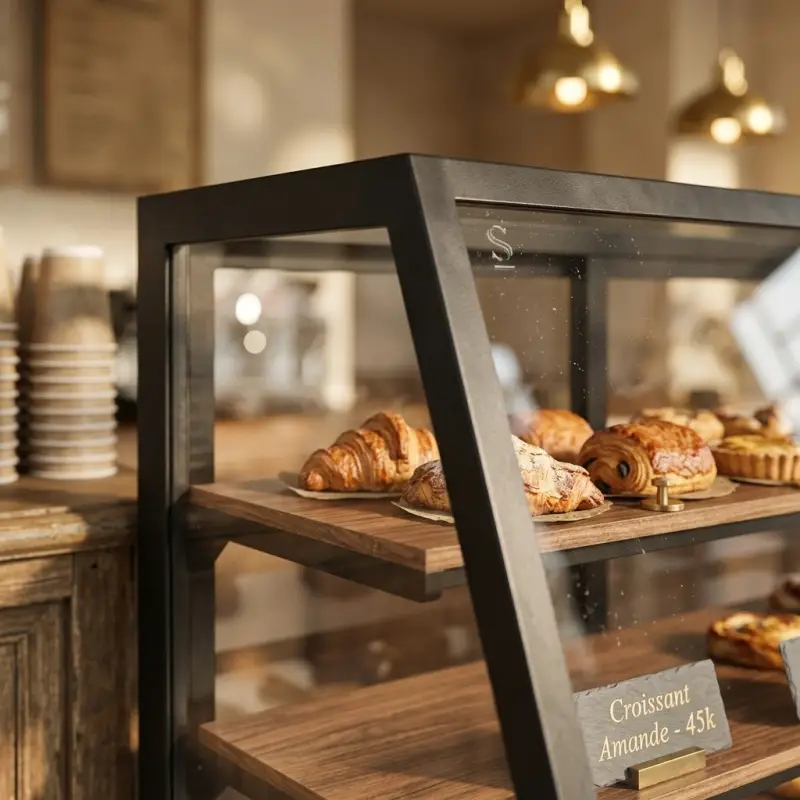 Rak Display Pastry Rangka Besi Kaca [3]
