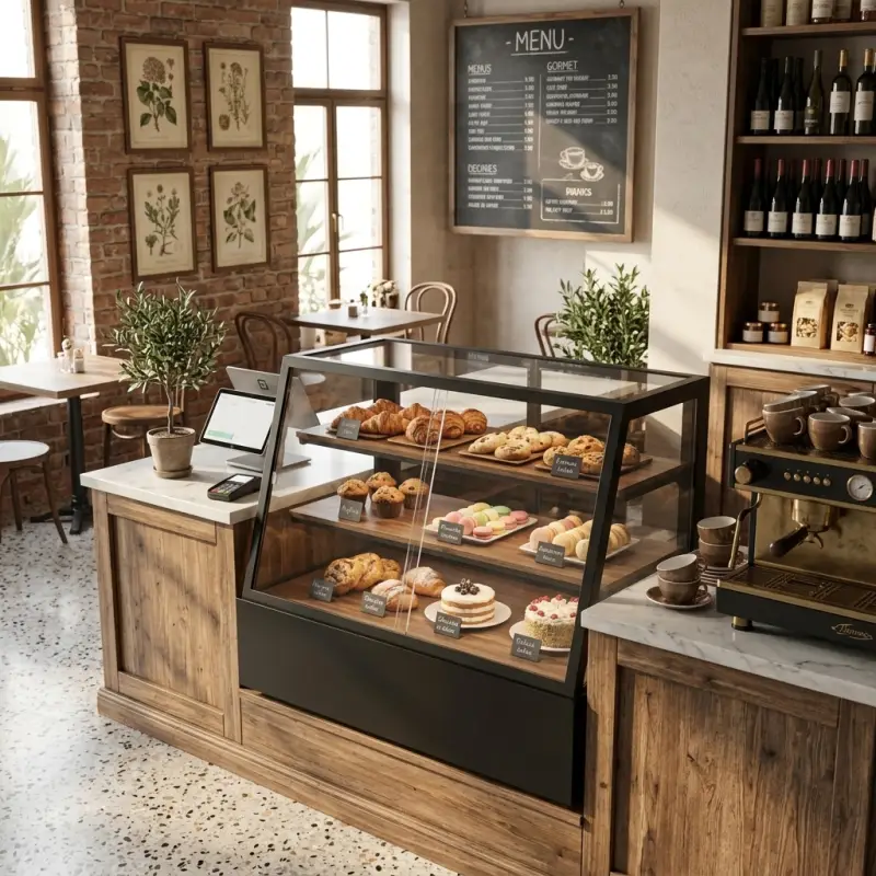 Rak Display Pastry Rangka Besi Kaca [6]