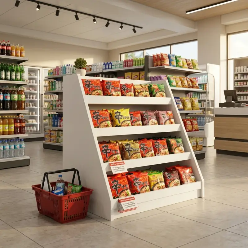Rak Display Tangga 4 Susun untuk Minimarket dan Retail [2]