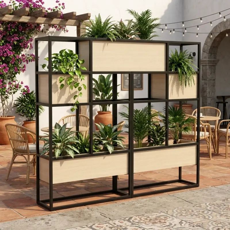 Rak Planter Box Besi Kayu Industrial [4]